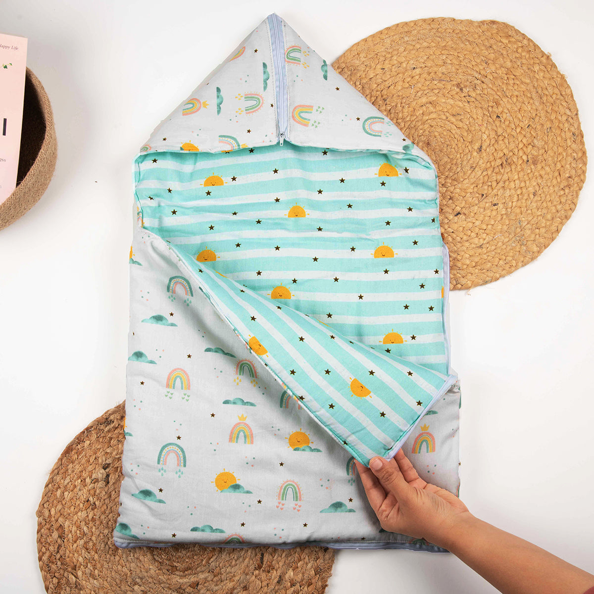 Tiny Snooze Baby Carry Nest- Horizon