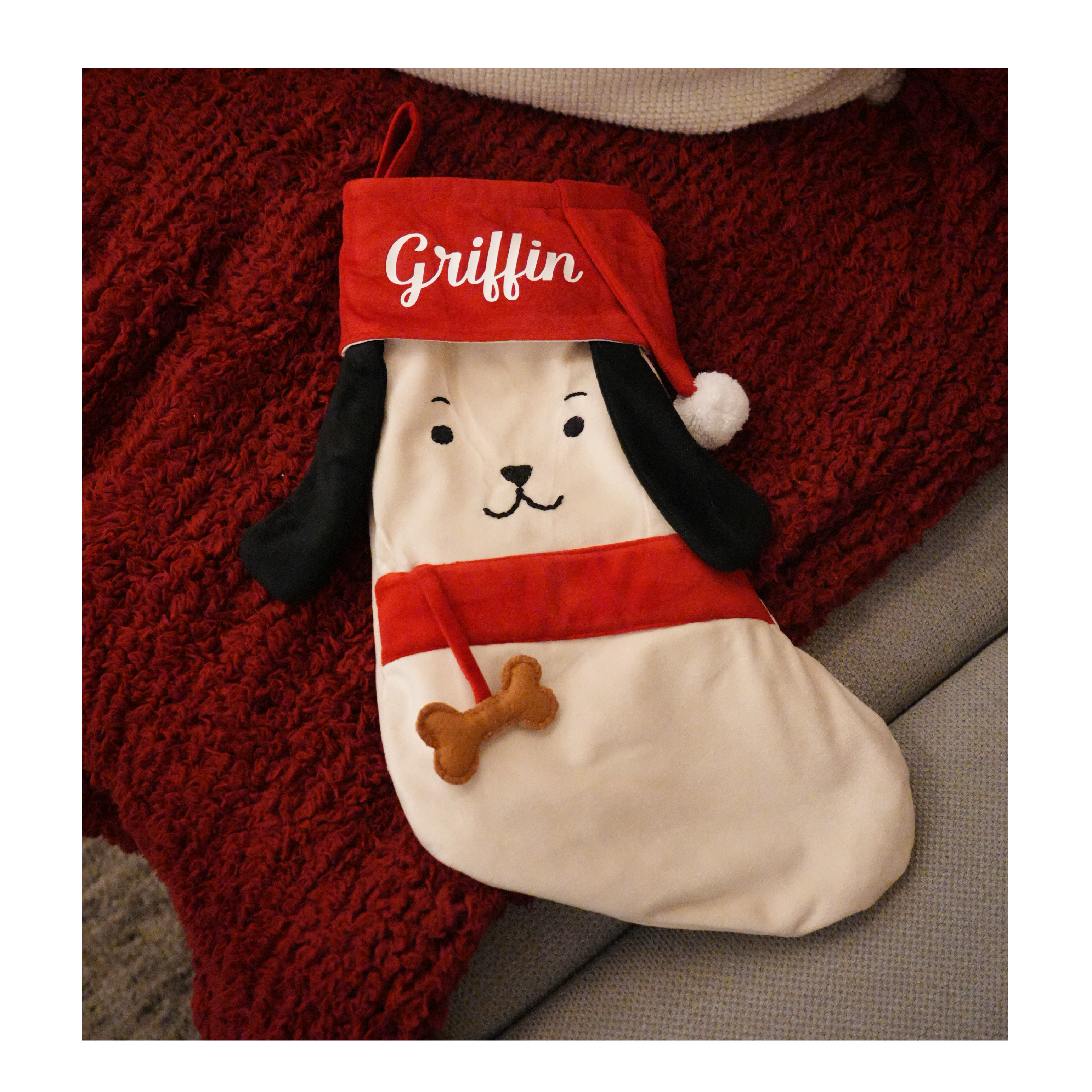 Personalised Puppy Christmas Stocking