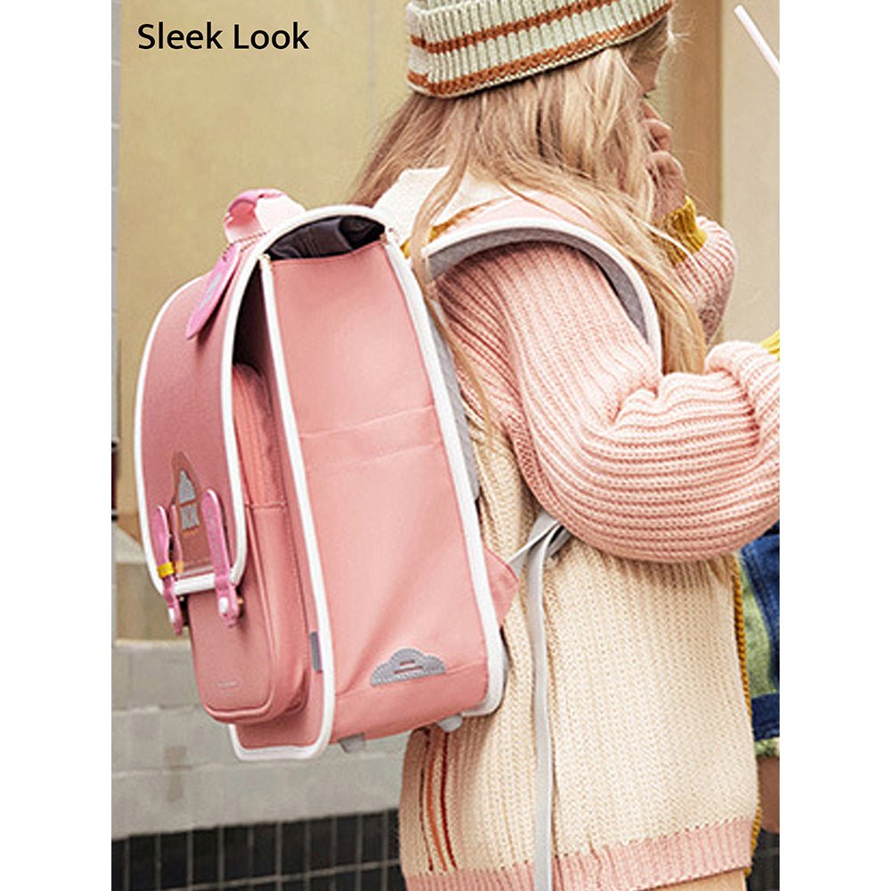 Coral Peach Rectangle style Backpack for Kids, Large - Little Surprise BoxCoral Peach Rectangle style Backpack for Kids, Large
