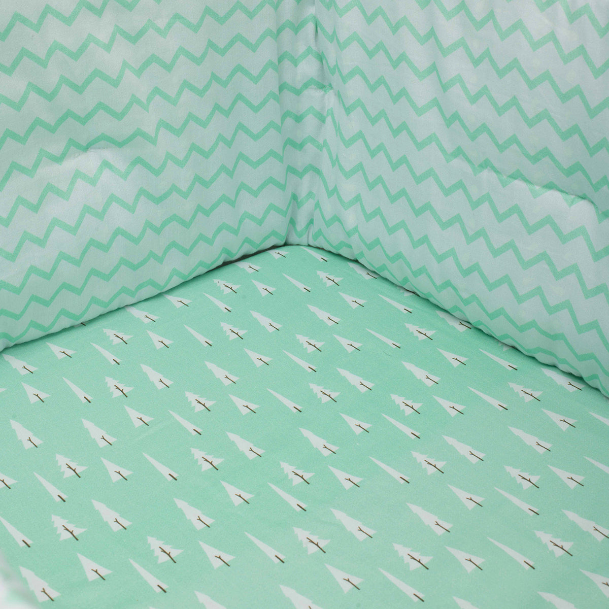 Tiny Snooze Organic Fitted Cot Sheet- Pines