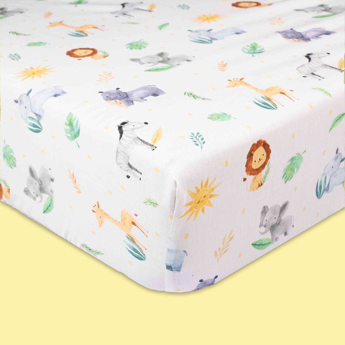 Fitted Cot Sheet - Safari