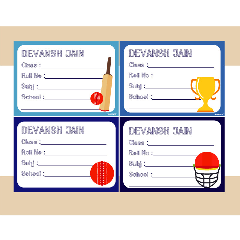 Personalised School Book Labels - Pack of 36