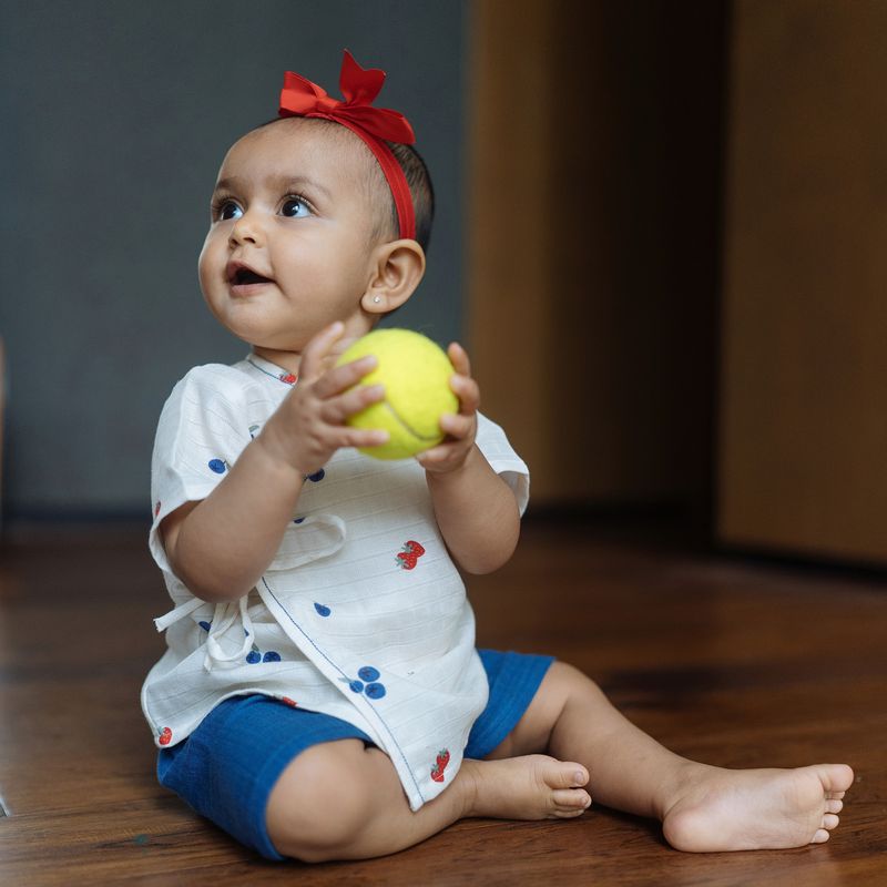 Organic Muslin Angrakha & Shorts Set
