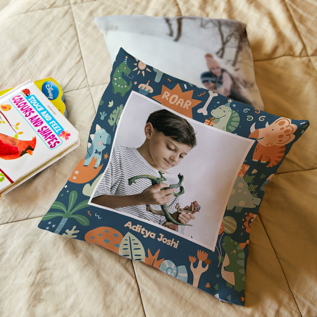 Personalised Photo Cushions - Dino Party