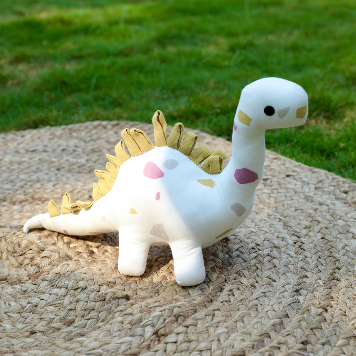Organic Cotton & Naturally Dyed Soft Toy | Pebbles The Dino