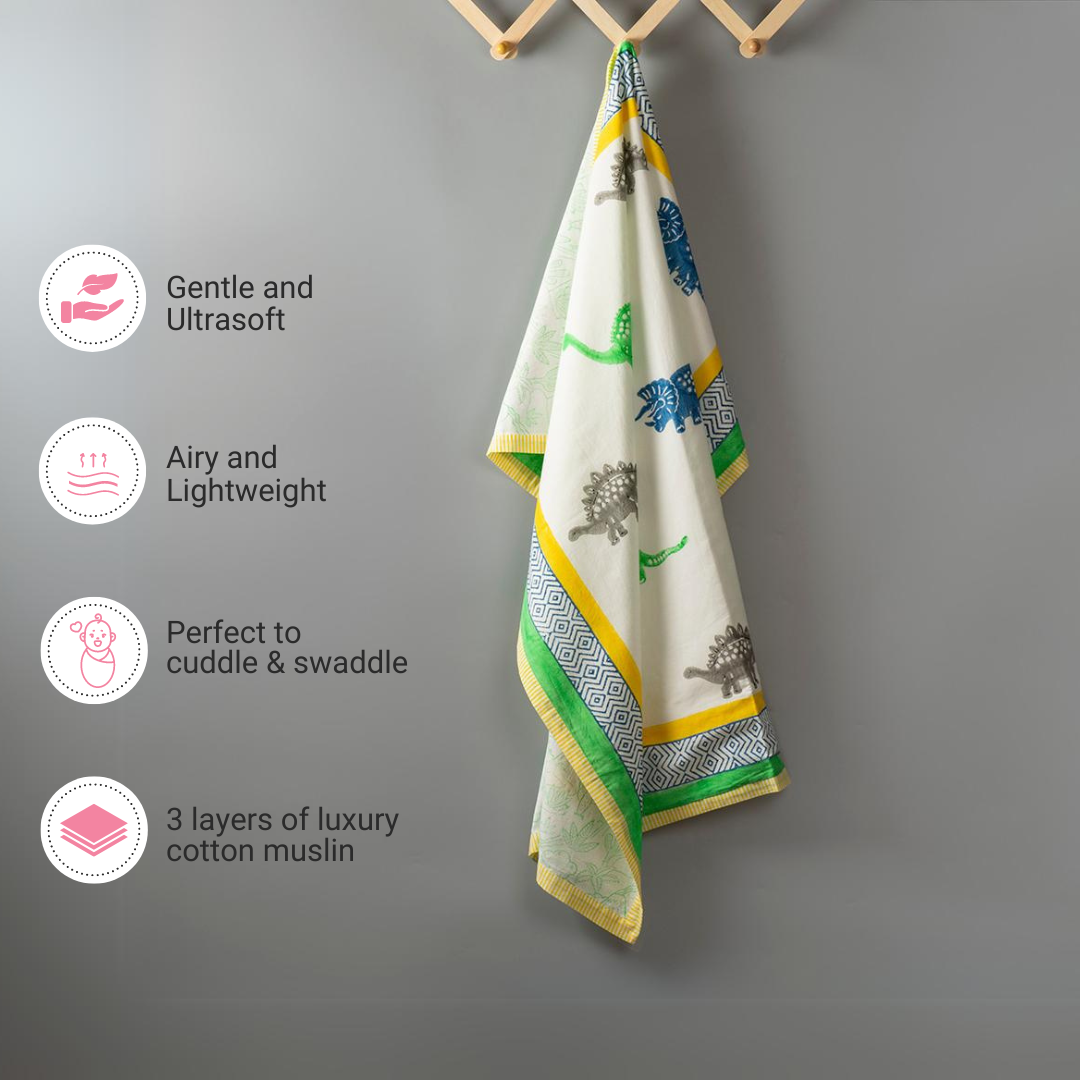 Gudgoodie Kids Cotton Muslin Dohar - Ultrasoft & Breathable