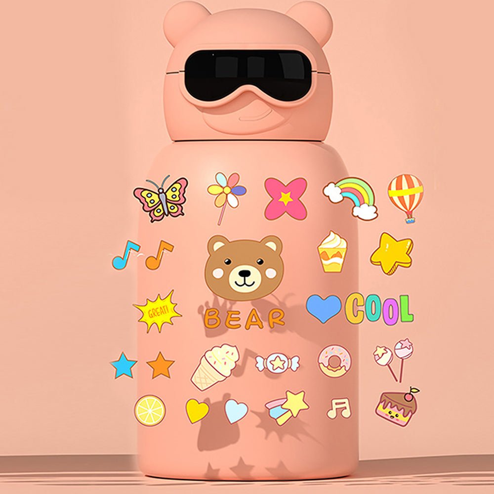 DIY sticker Pink Specsy Ted Kids Water Botter, 500 ml - Little Surprise BoxDIY sticker Pink Specsy Ted Kids Water Botter, 500 ml