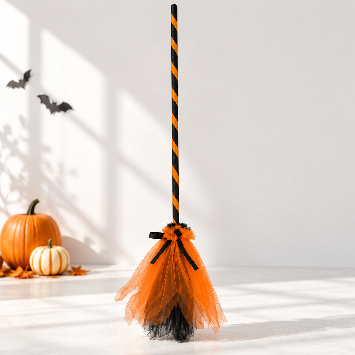 Spooky Spark Brooms – Pumpkin Orange