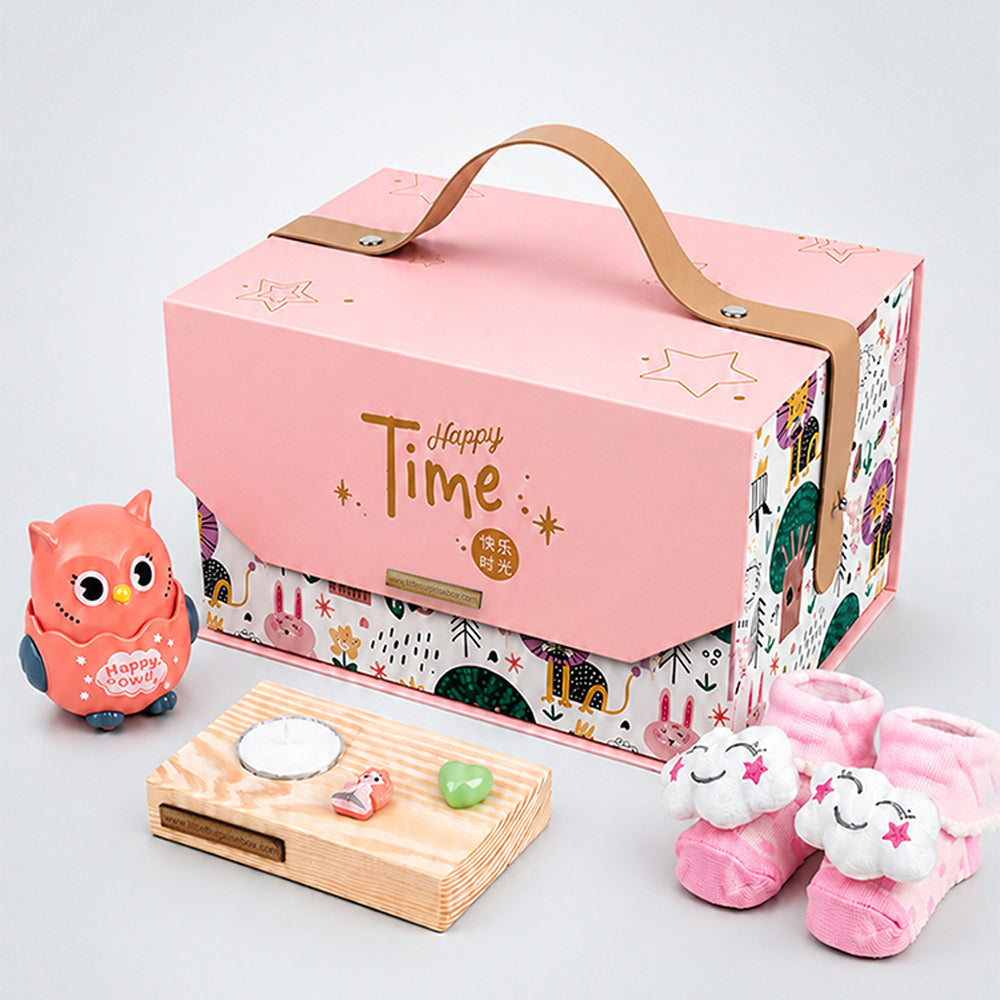 Little Surprise Box 22 pcs, Pink Animals Newborn Baby Girl All Season wear,Gift Hamper set, 0-6 months - image 1