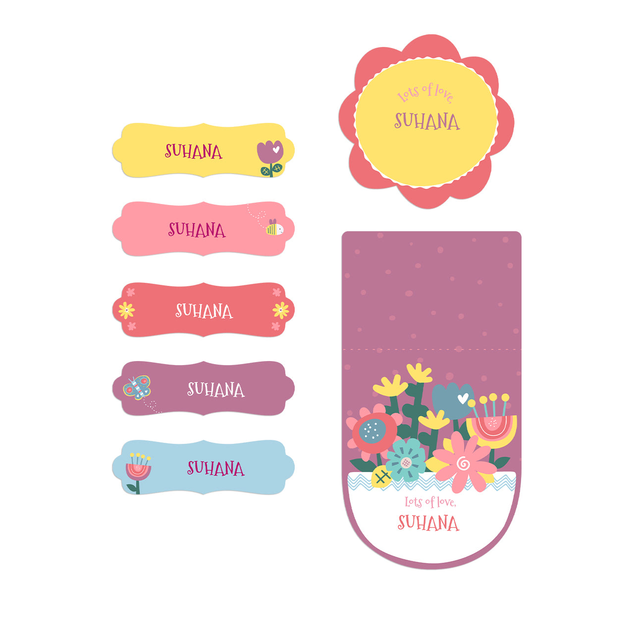 Name Labels / Gift Stickers - Enchanted Garden