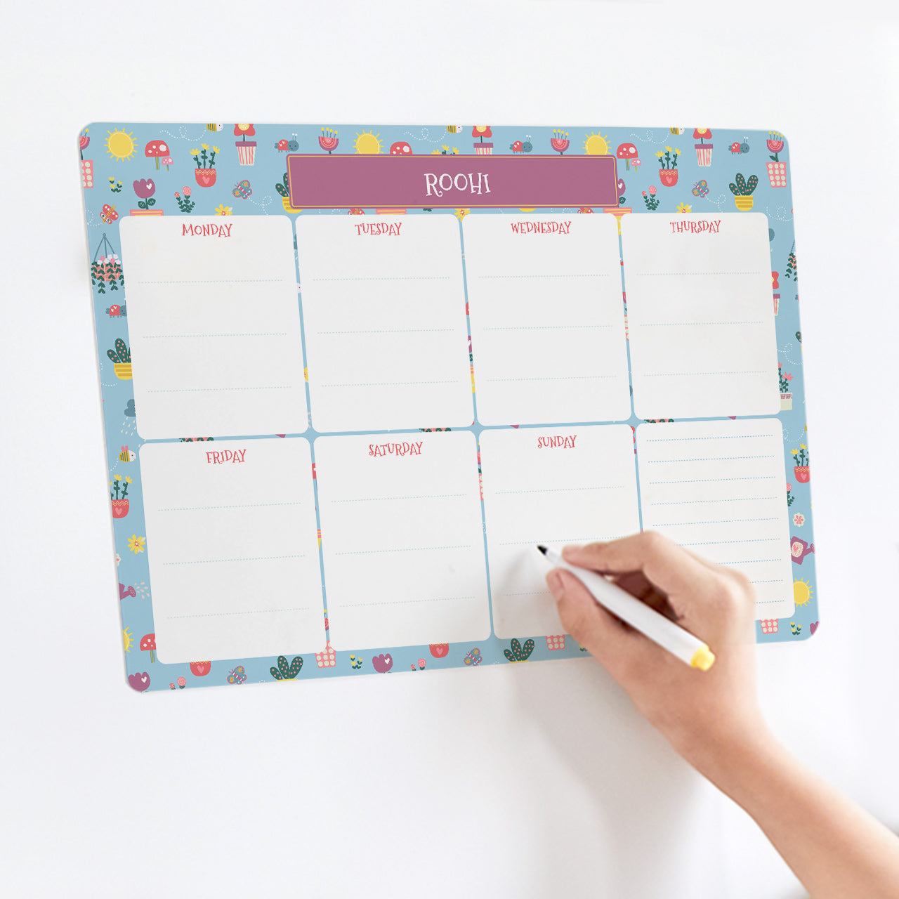 Personalised Meal / Weekly Planner - Enchanted Garden