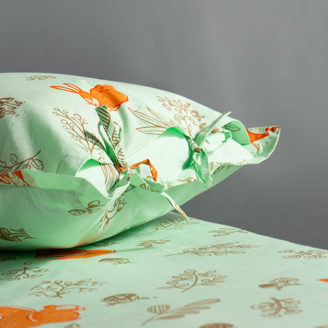 Gudgoodie Kids Flat Bedsheet Set - 100% Cotton Percale - Queen/Double Bedsheet