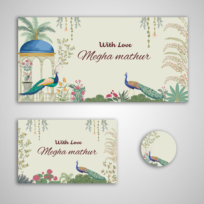 Personalised Gift Envelopes, Cards & Stickers Combo - Royal Theme, Set Of 130