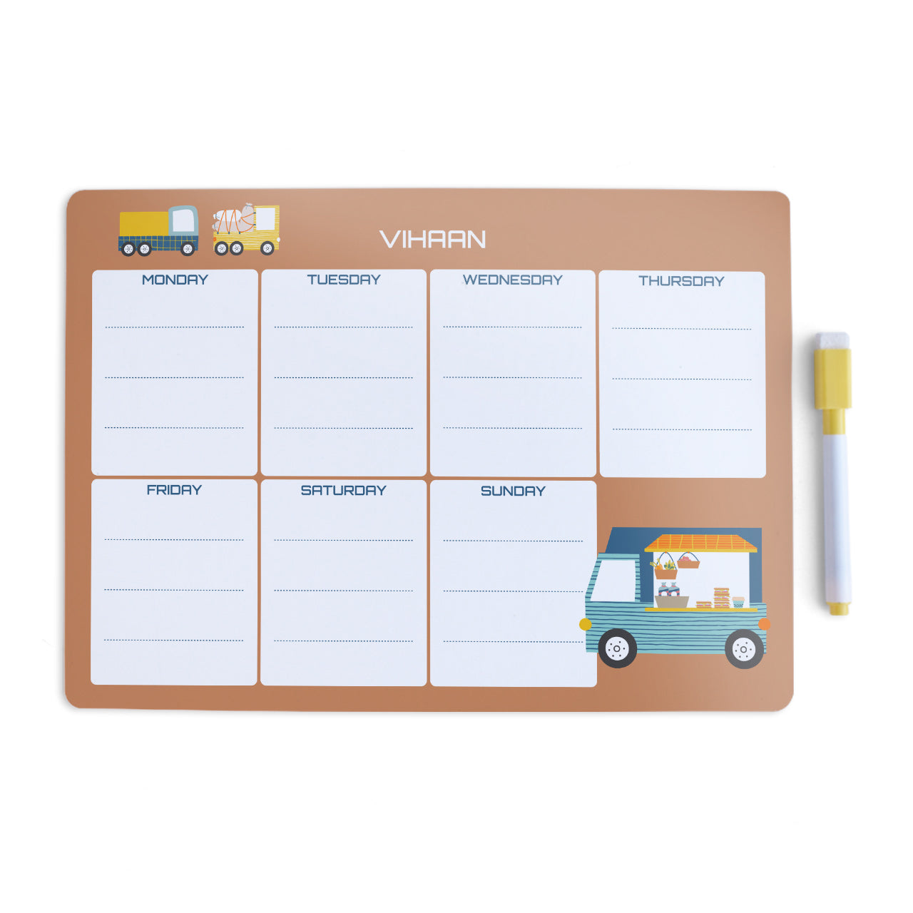 Personalised Meal / Weekly Planner - Food Truck