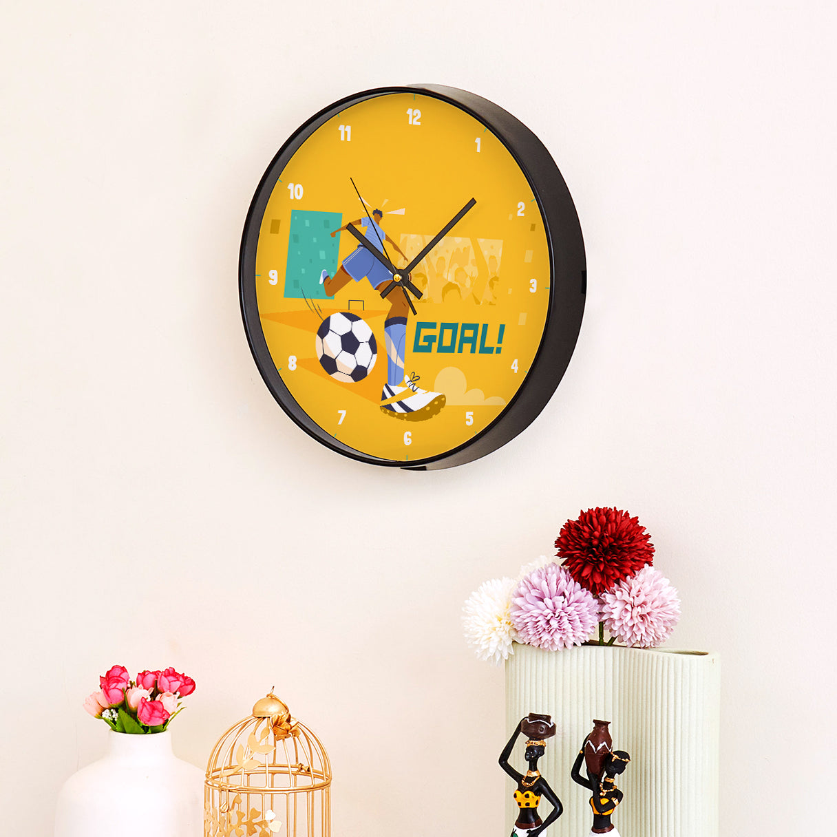 Wall Clock - Football Goals, Boy