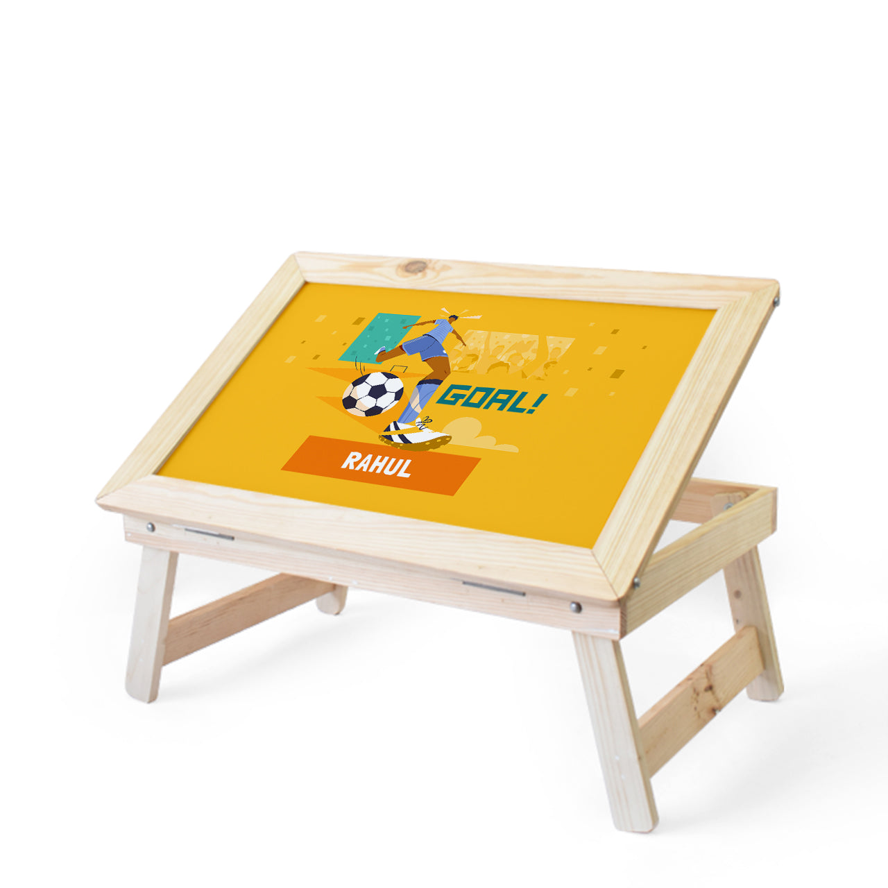 Personalised Foldable Desk - Football Goals, Boy