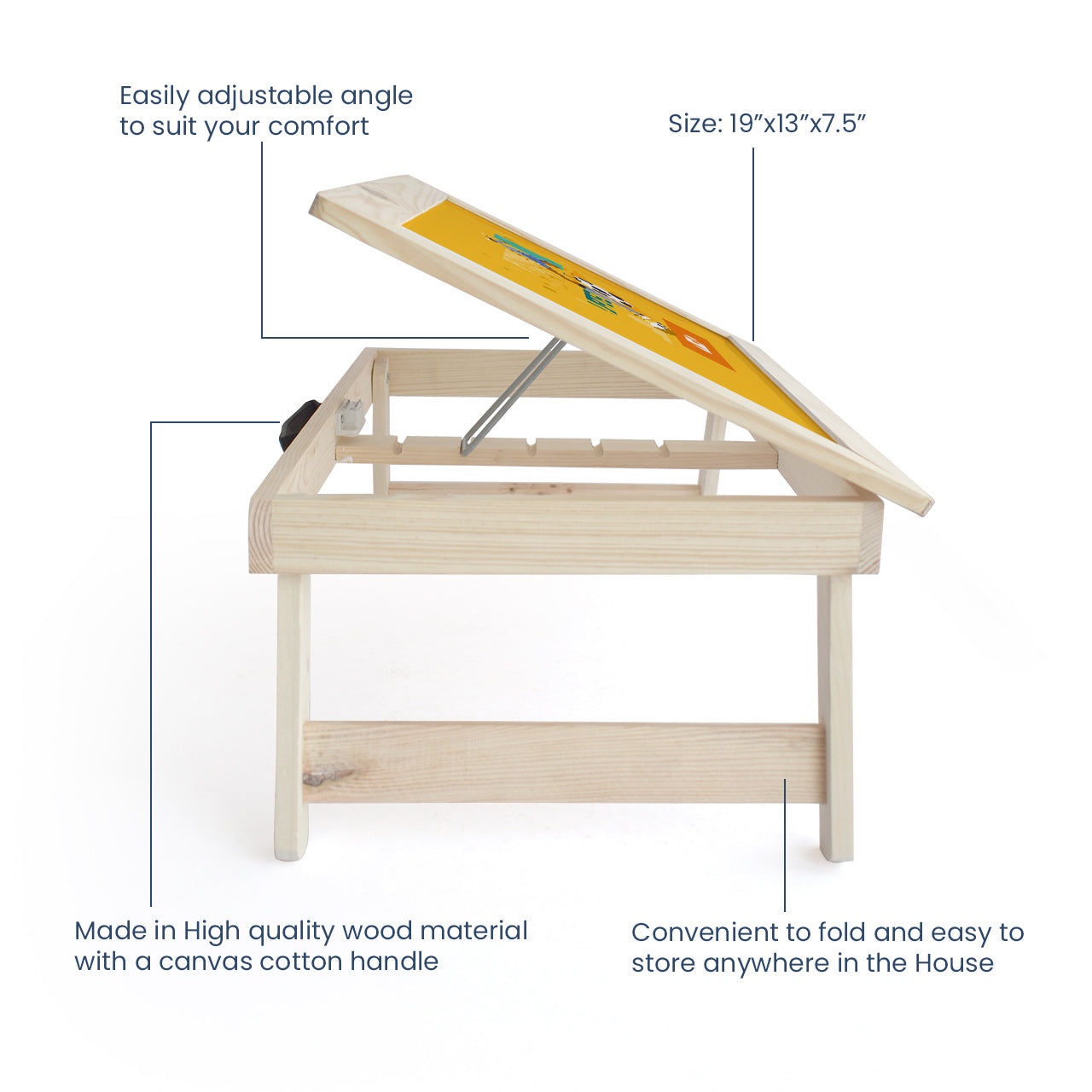 Personalised Foldable Desk - Football Goals, Girl