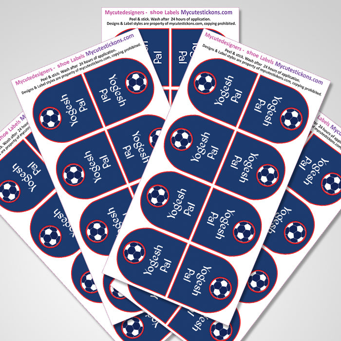 Shoe Labels Pack - Football -  12 Pairs