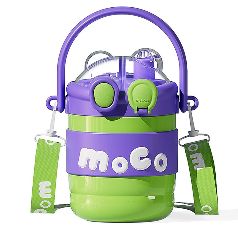 Green & Purple 2 way Lid Style Moco Kids Water, 600 ml - Little Surprise BoxGreen & Purple 2 way Lid Style Moco Kids Water, 600 ml