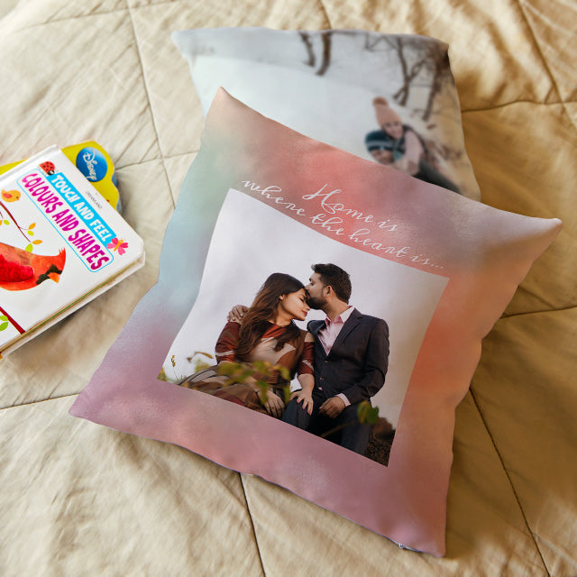 Personalised Photo Cushions - Home Is Where The Heart Is