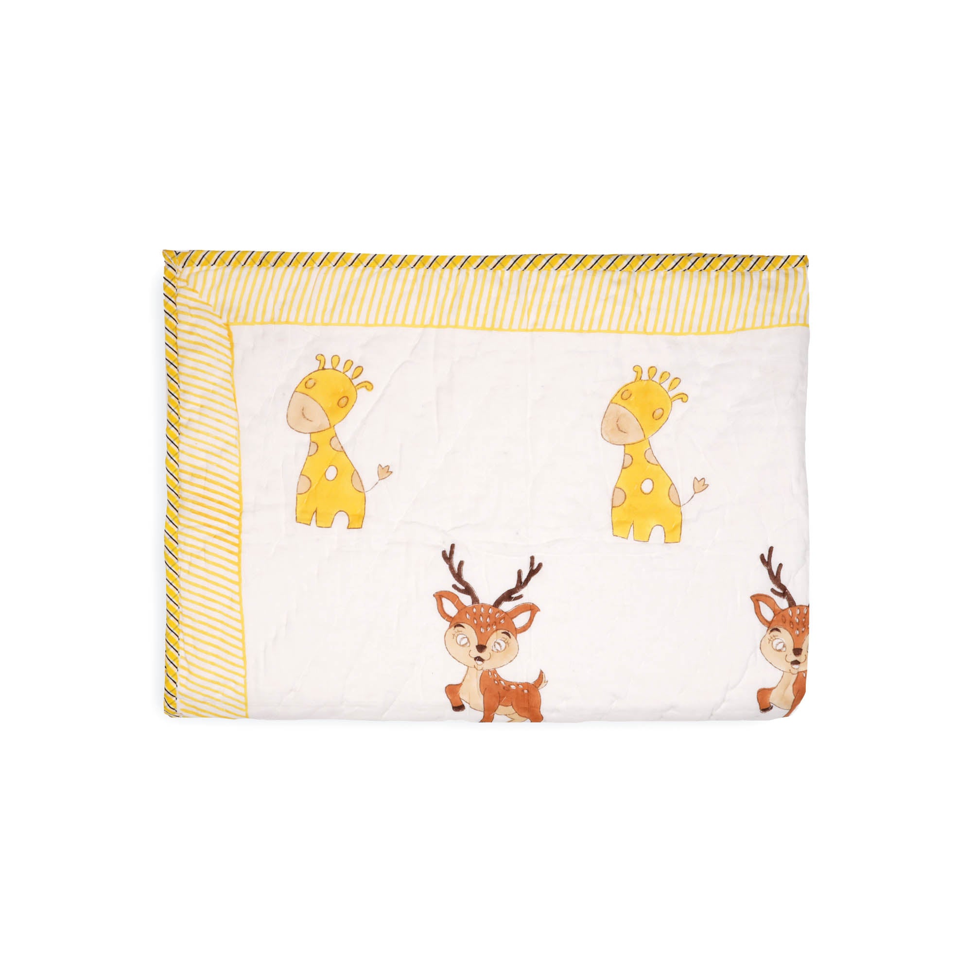 Kicks & Crawl - Friendly Animals Quilted Thick Blanket