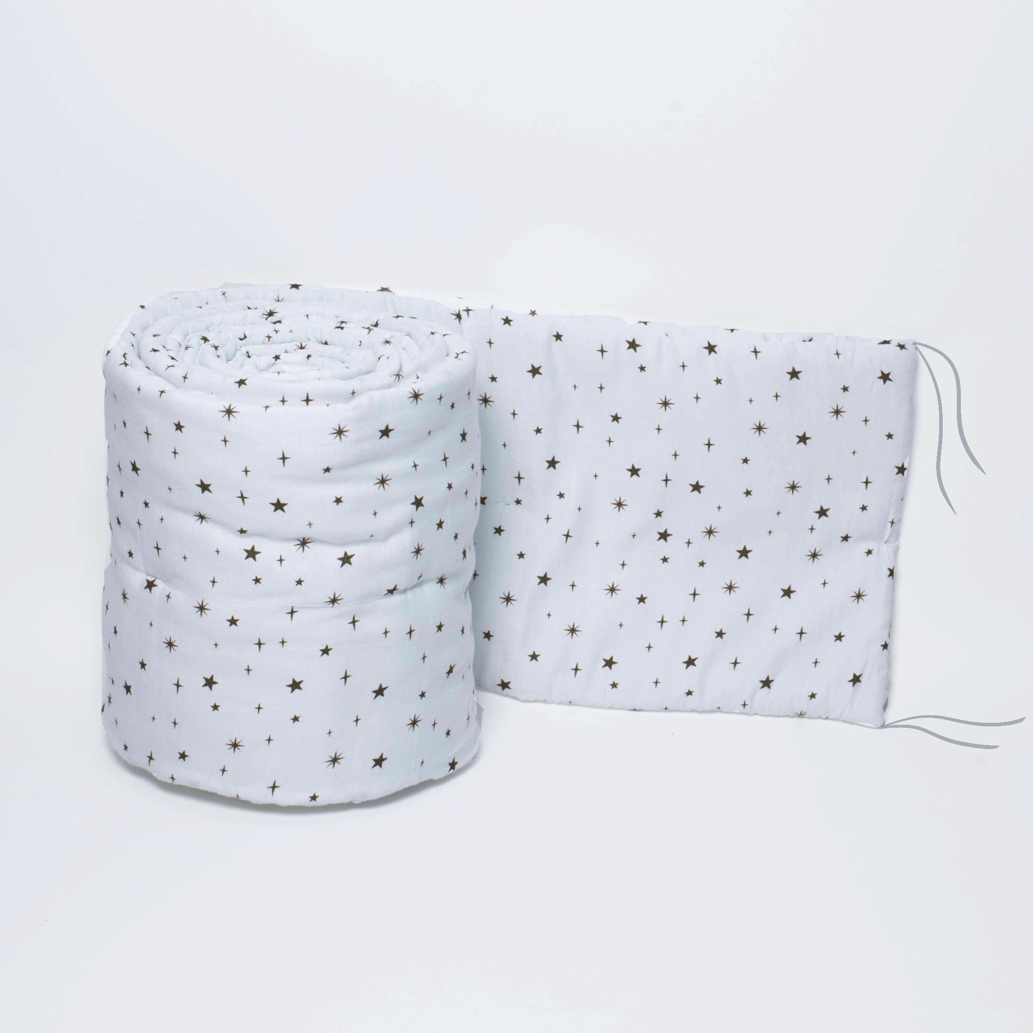 Tiny Snooze Organic Cot Bumper- Shining Stars