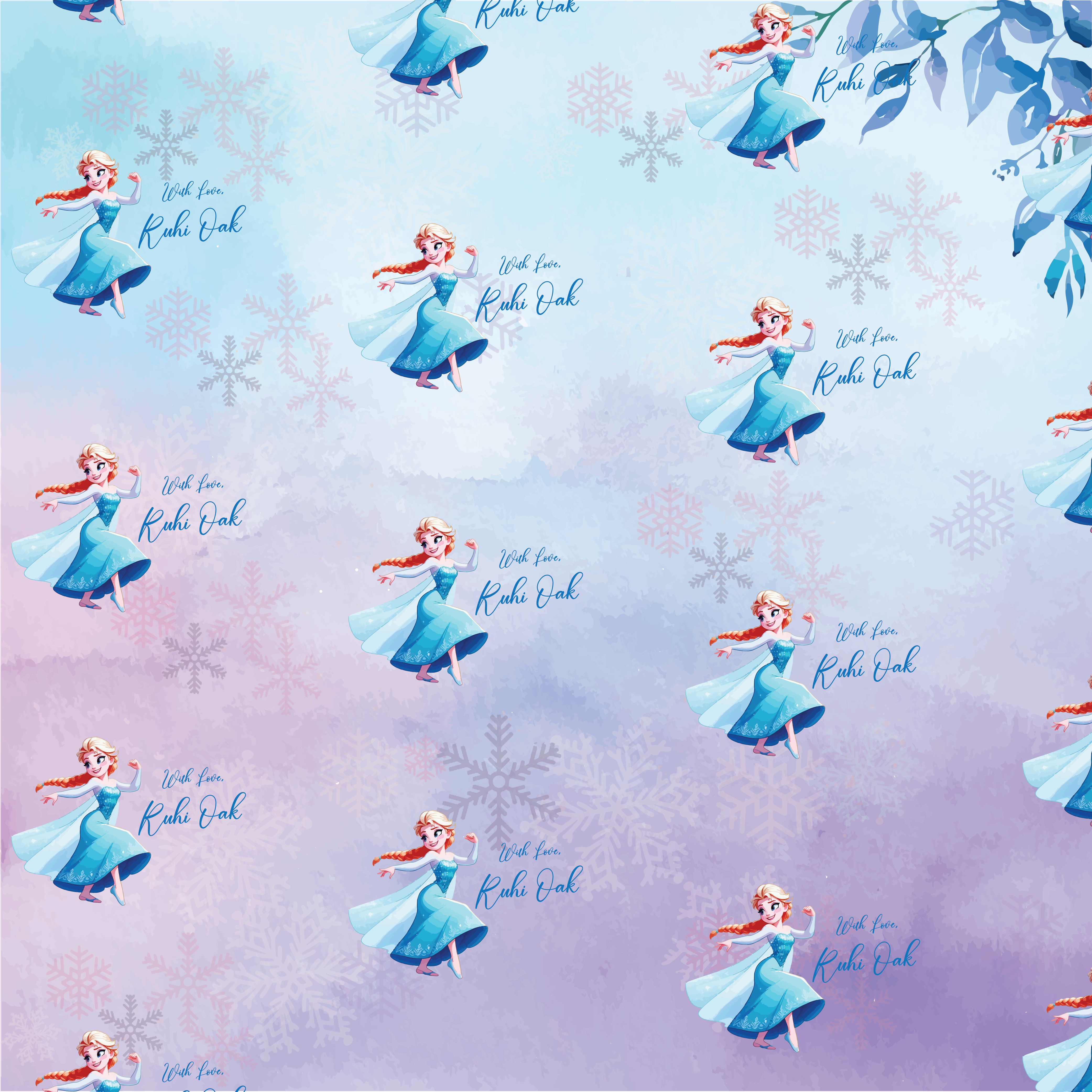 Personalised Gift Wrapping Paper (Girl)