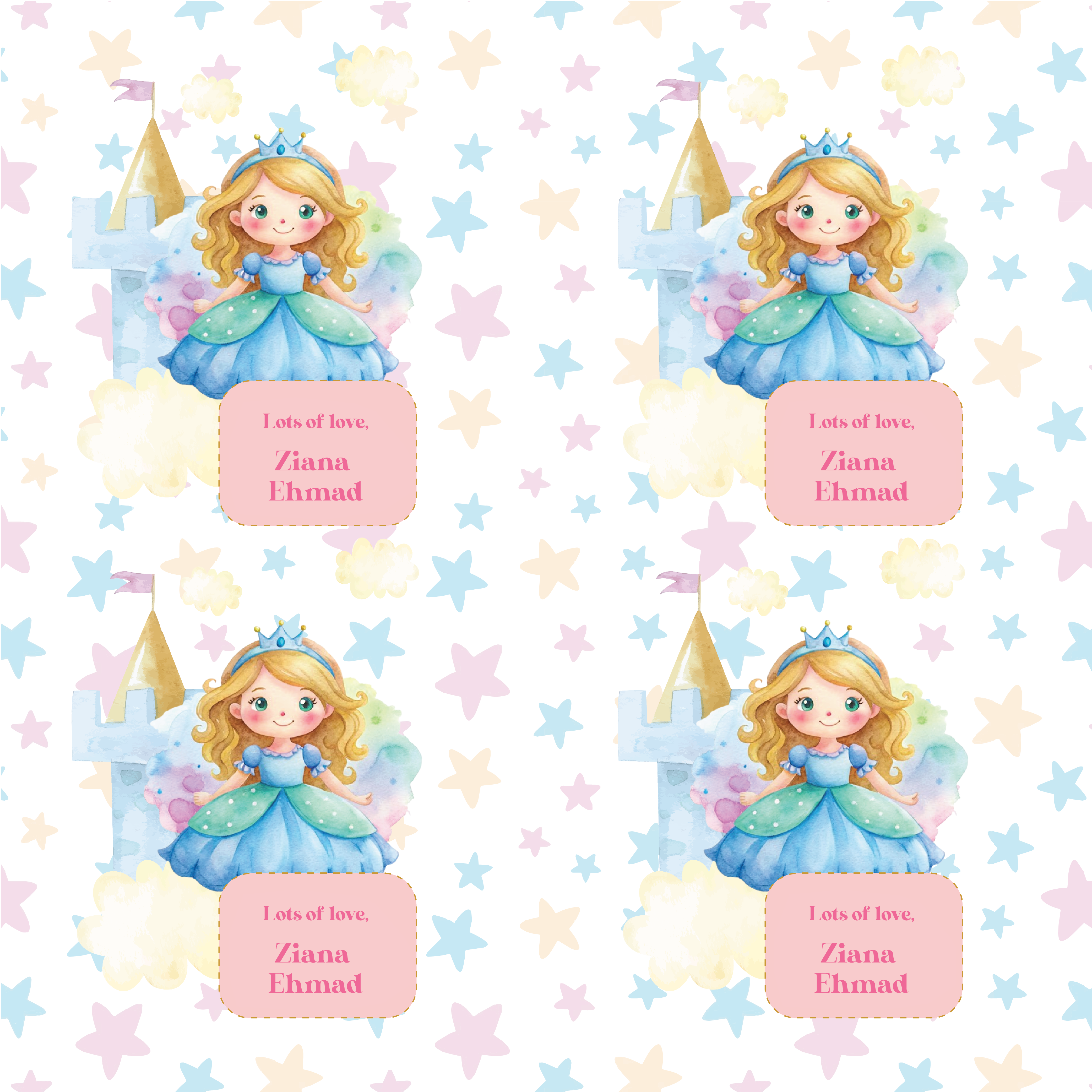 Personalised Gift Wrapping Paper (Girl)