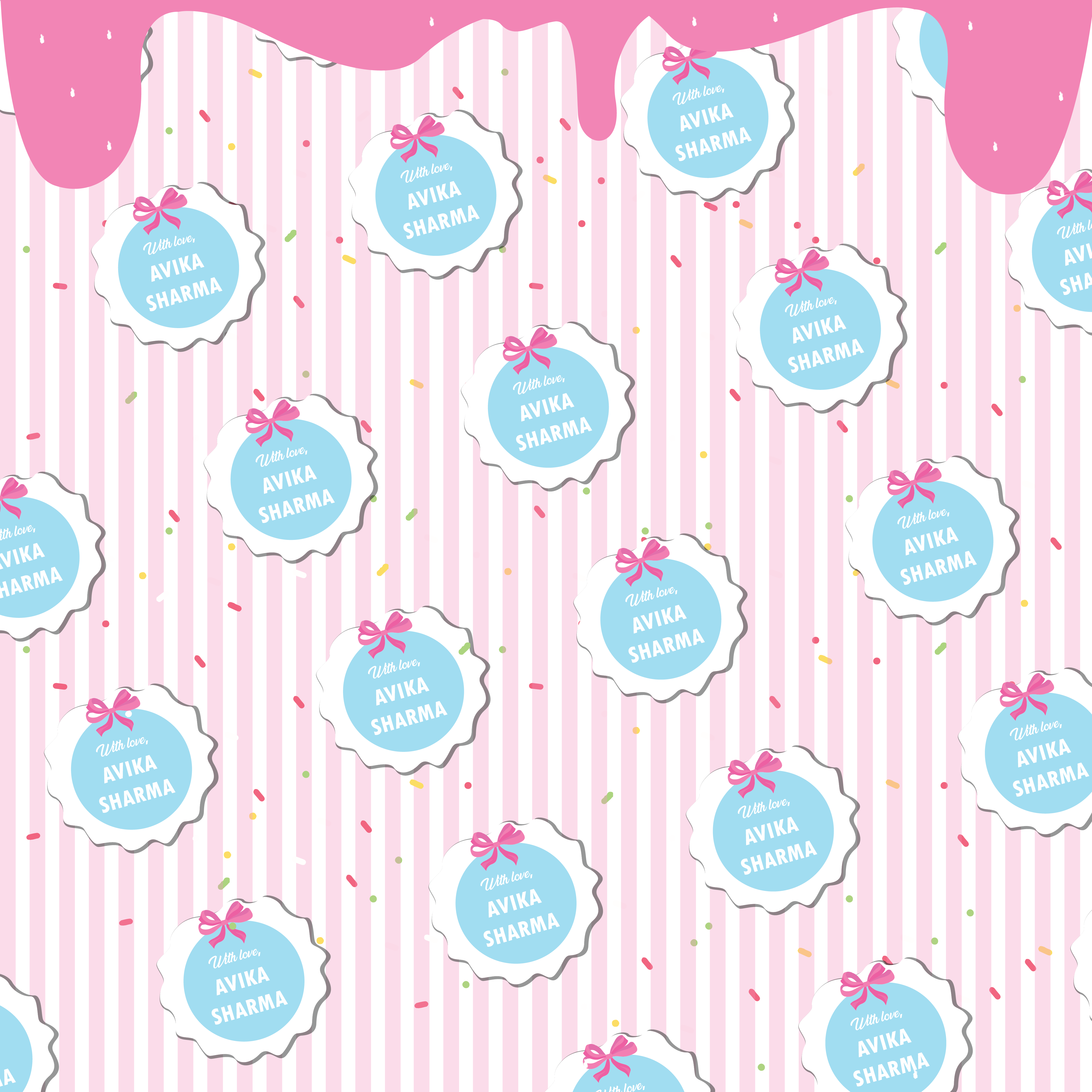 Personalised Gift Wrapping Paper (Girl)