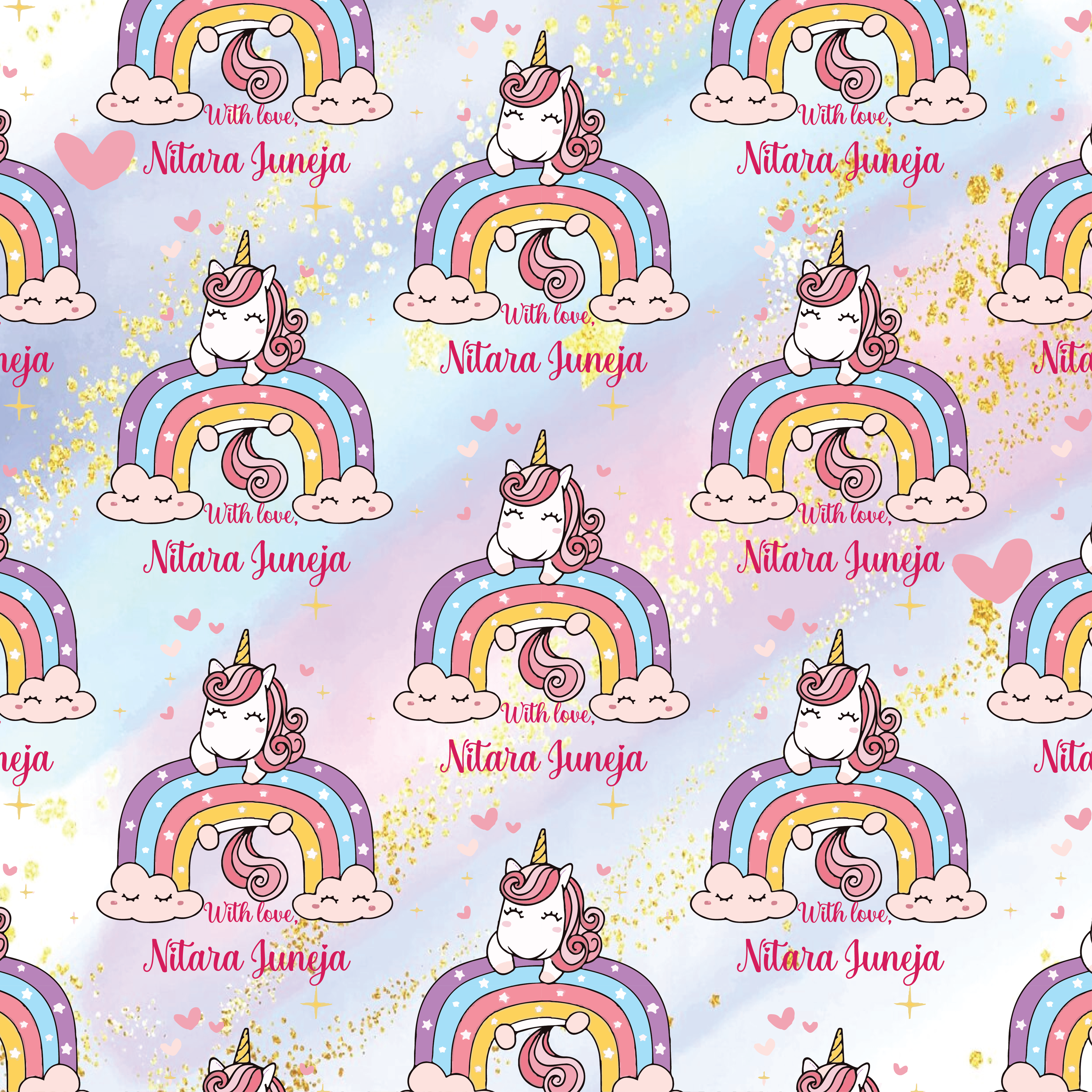 Personalised Gift Wrapping Paper (Girl)