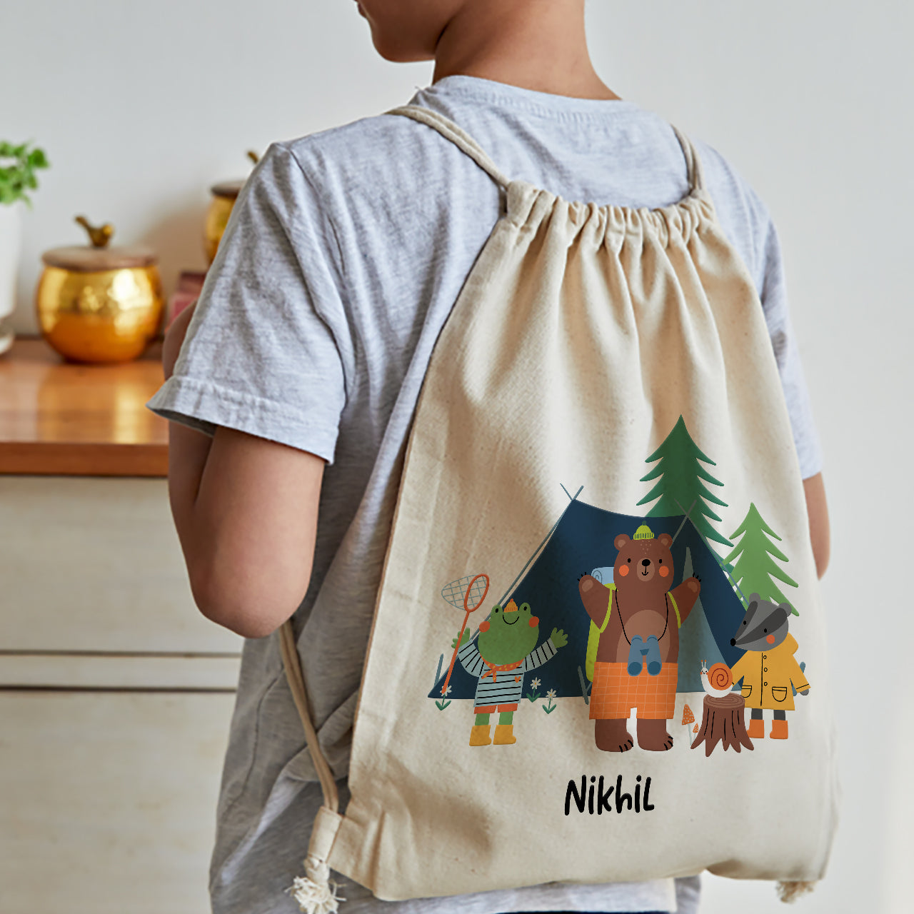 Personalised Drawstring Bag - Into The Wild