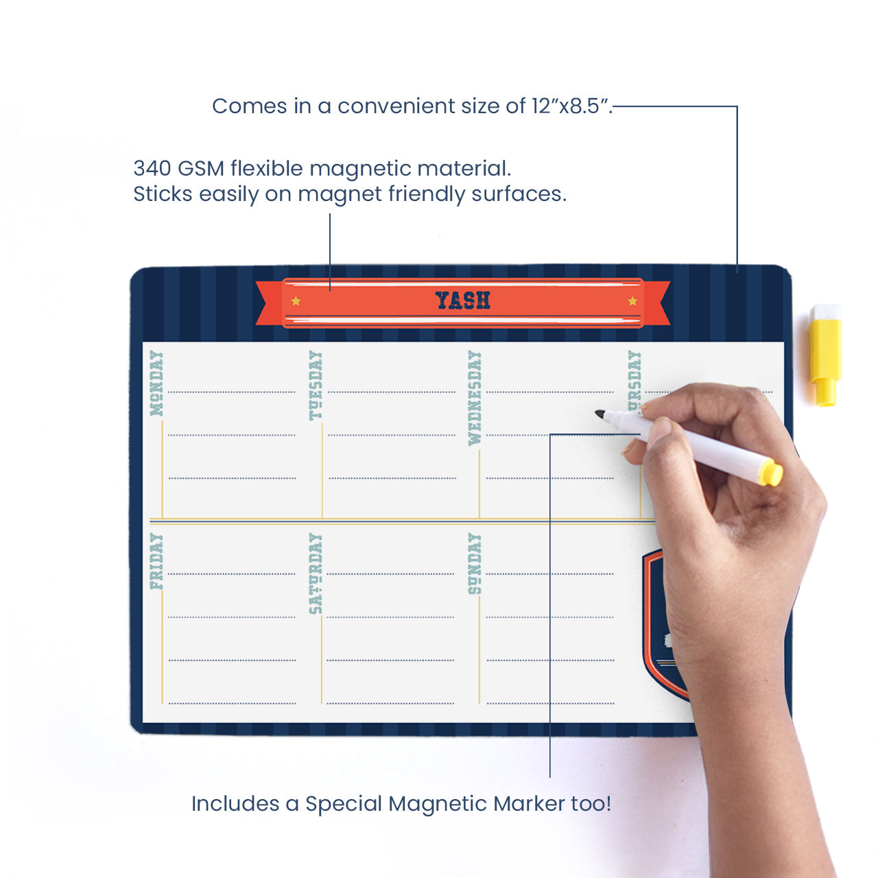 Personalised Meal / Weekly Planner - Jersey Number