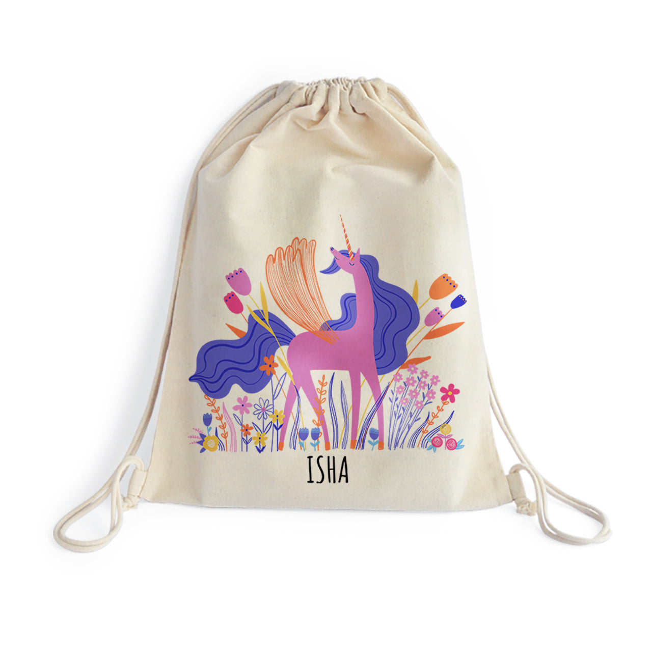 Personalised Drawstring Bag - Magical Unicorn