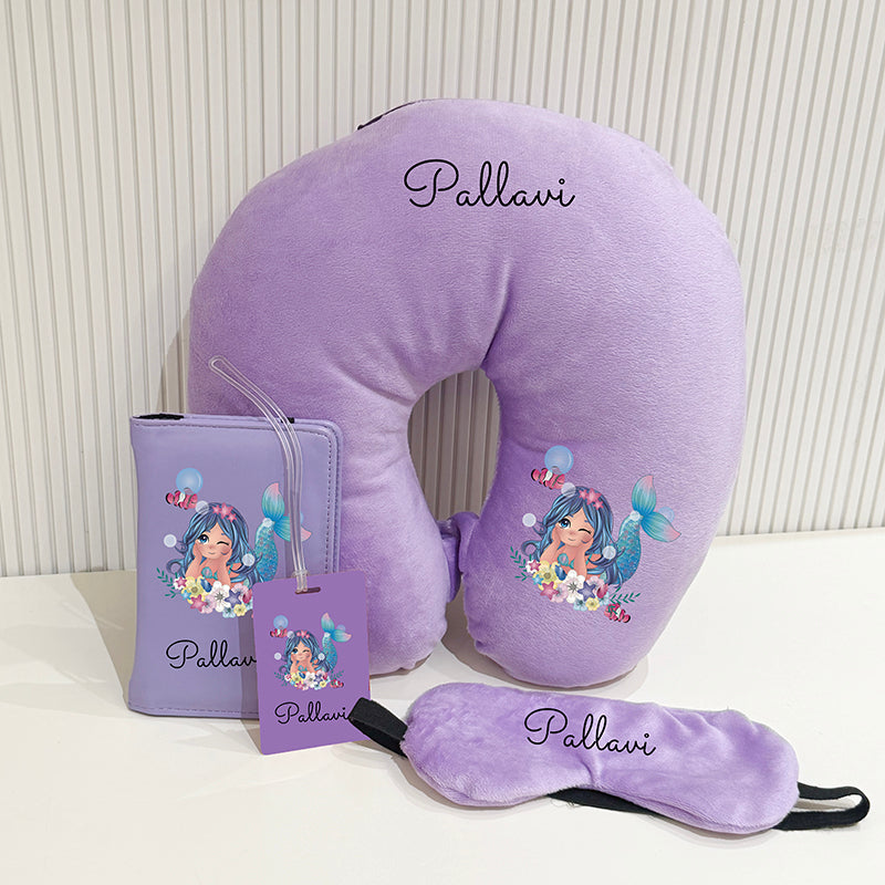 Neck Pillow Set -  4 Piece Set -  Mermaid
