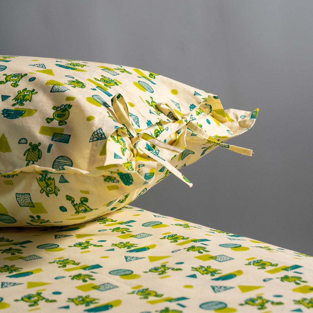 Gudgoodie Kids Flat Bedsheet Set - 100% Cotton Percale - Queen/Double Bedsheet