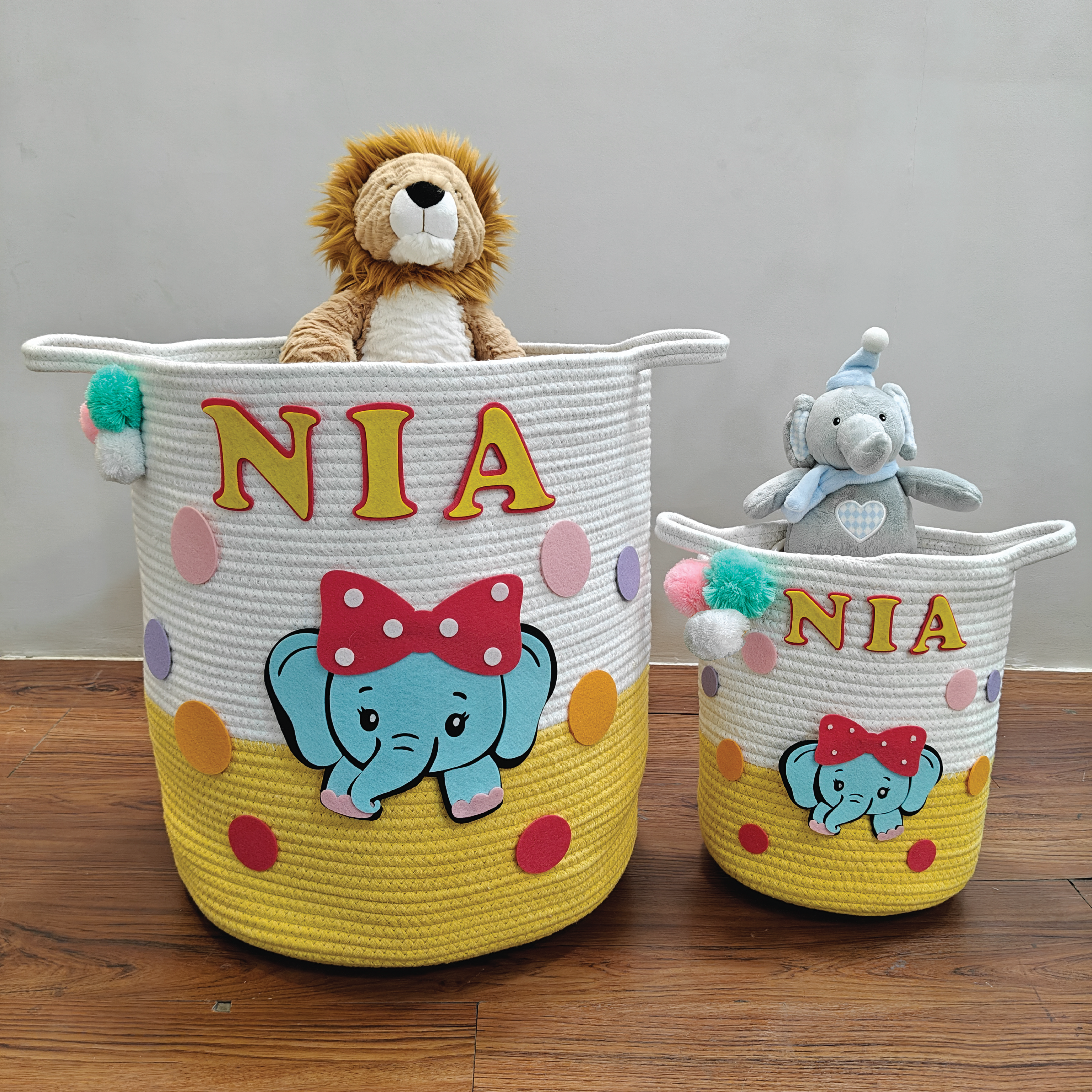 Jute Cotton Storage Basket -Ellie’s