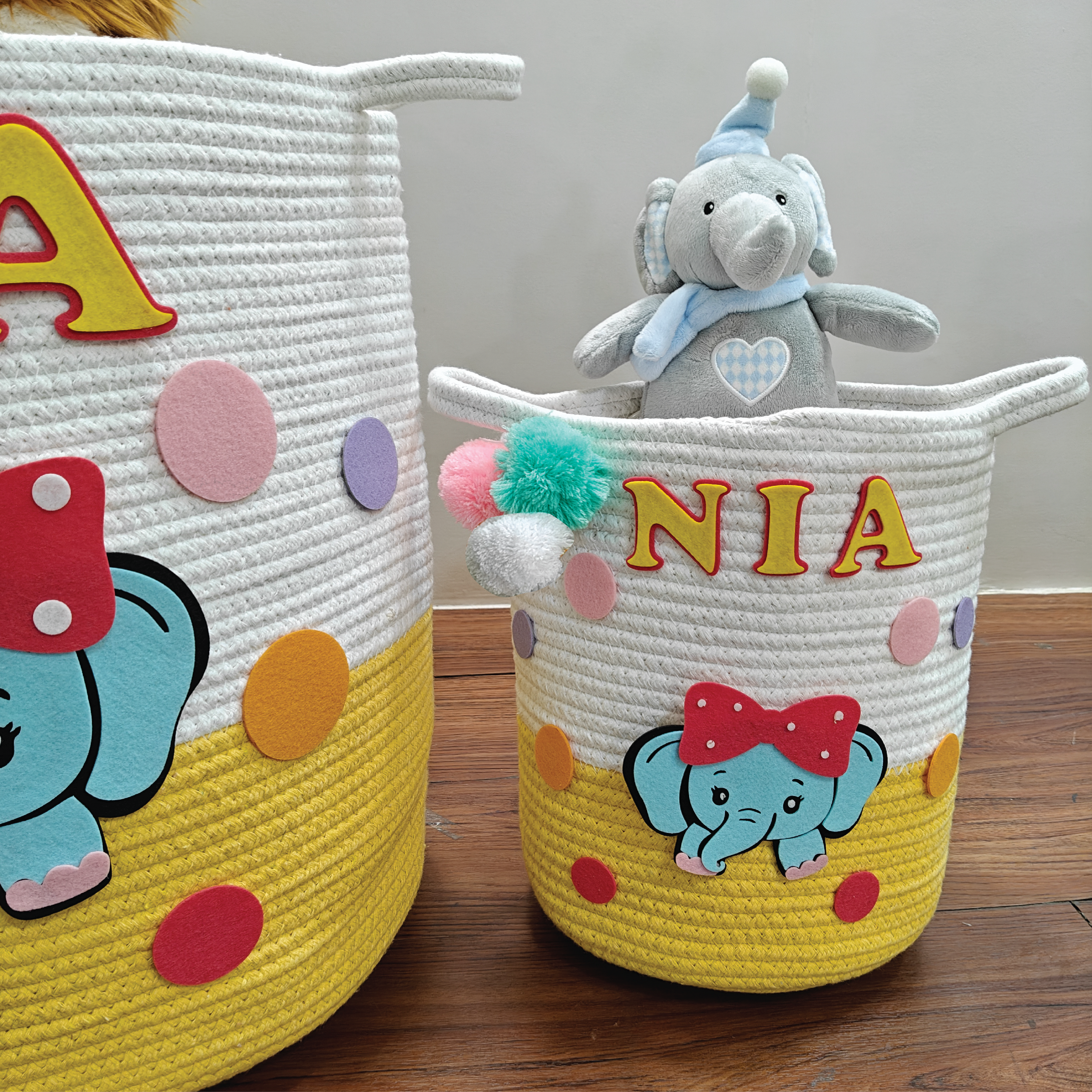 Jute Cotton Storage Basket -Ellie’s