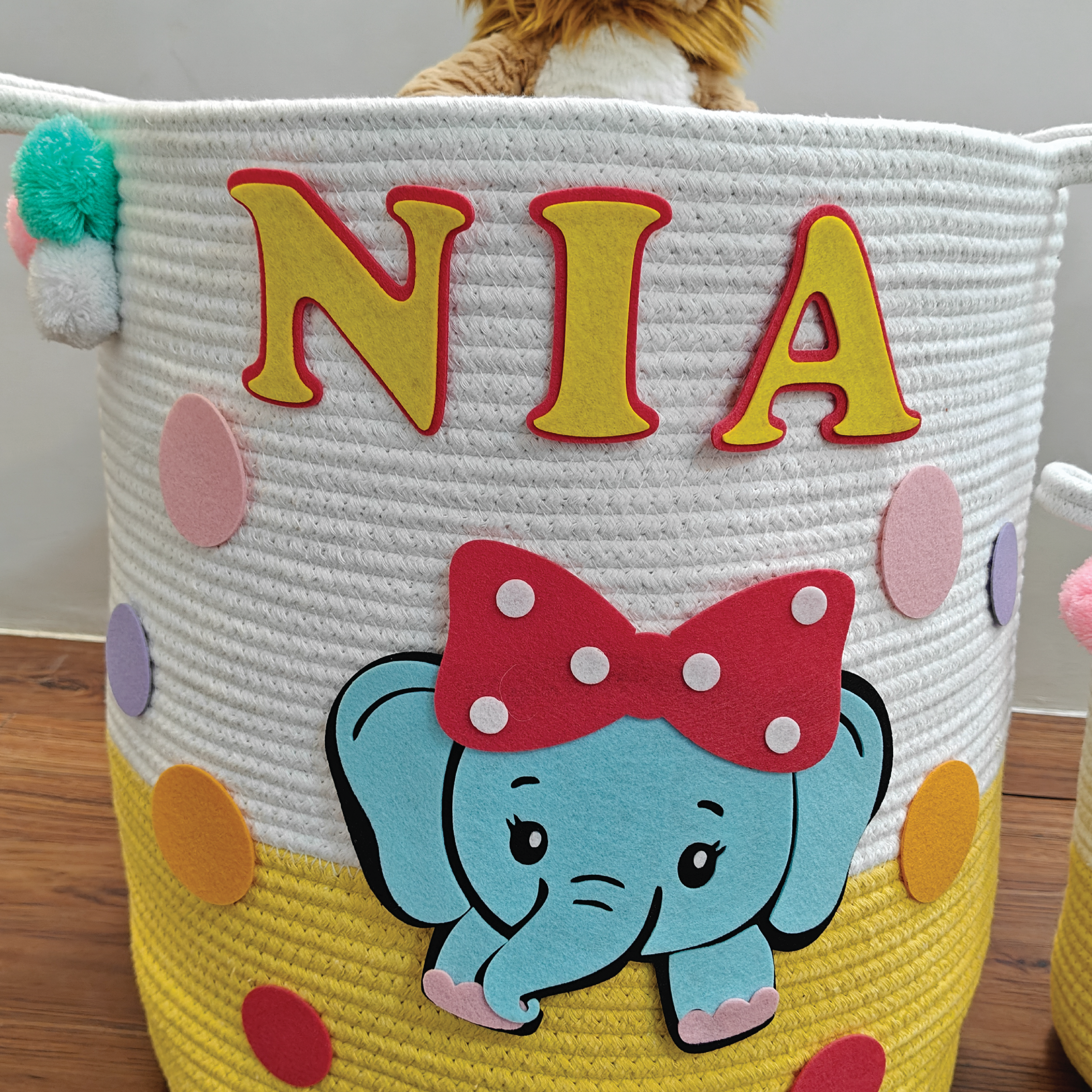 Jute Cotton Storage Basket -Ellie’s