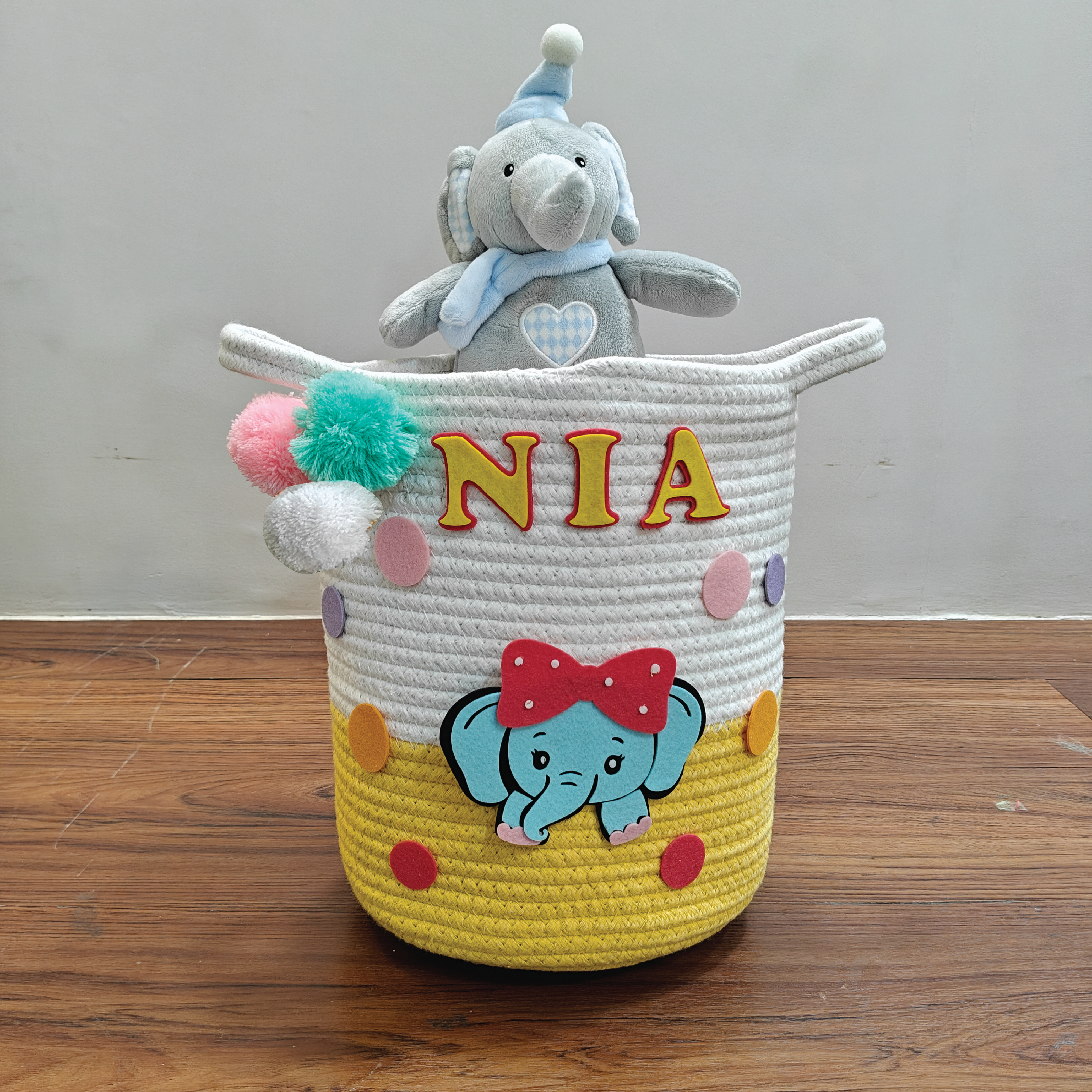 Jute Cotton Storage Basket -Ellie’s