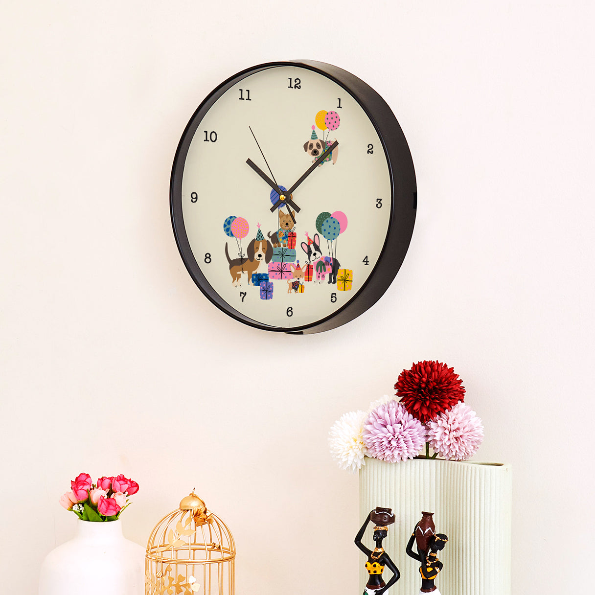 Wall Clock - Paw Party, Dogs