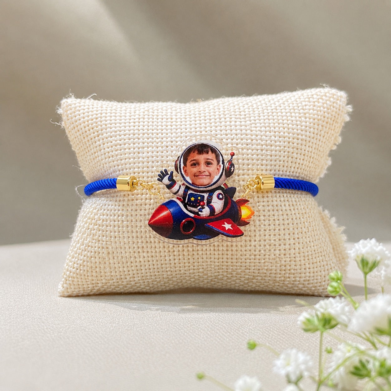Personalized Space UV Acrylic Rakhi