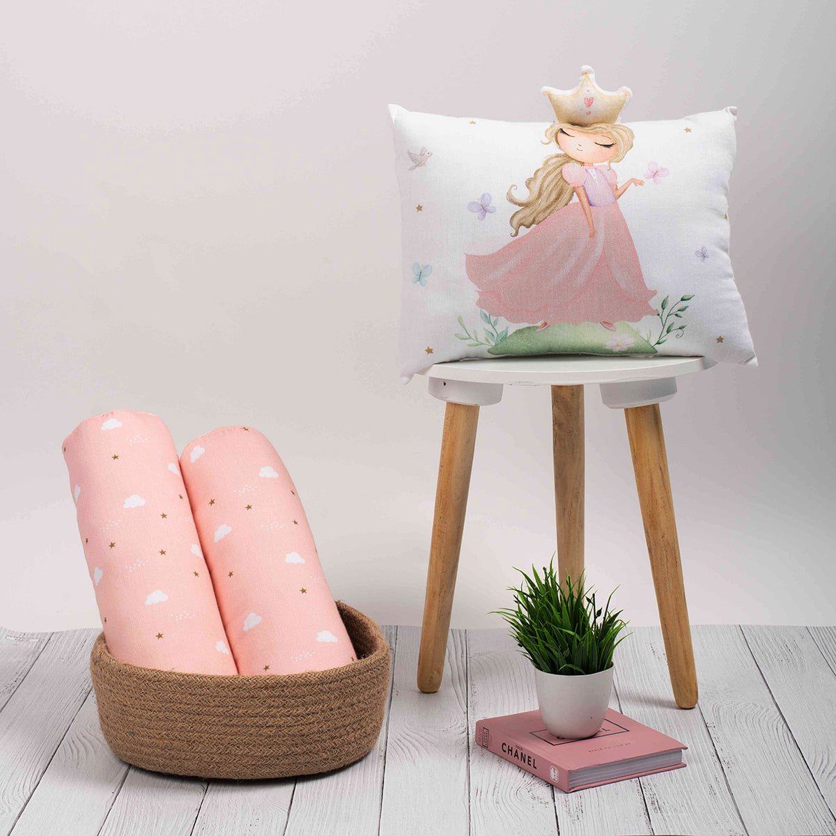 Tiny Snooze Organic Pillow & Bolsters- Princess