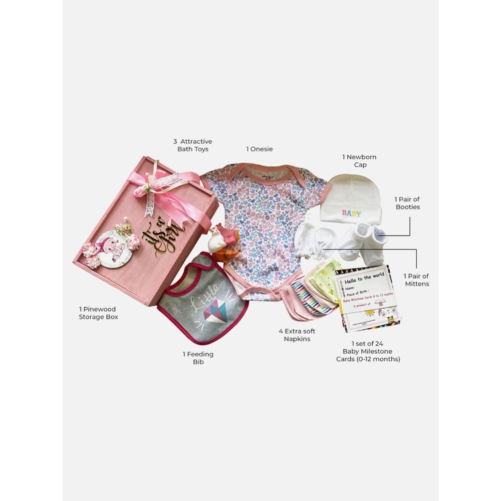 Little Surprise Box - Pink Blush Newborn Hamper Gift Set