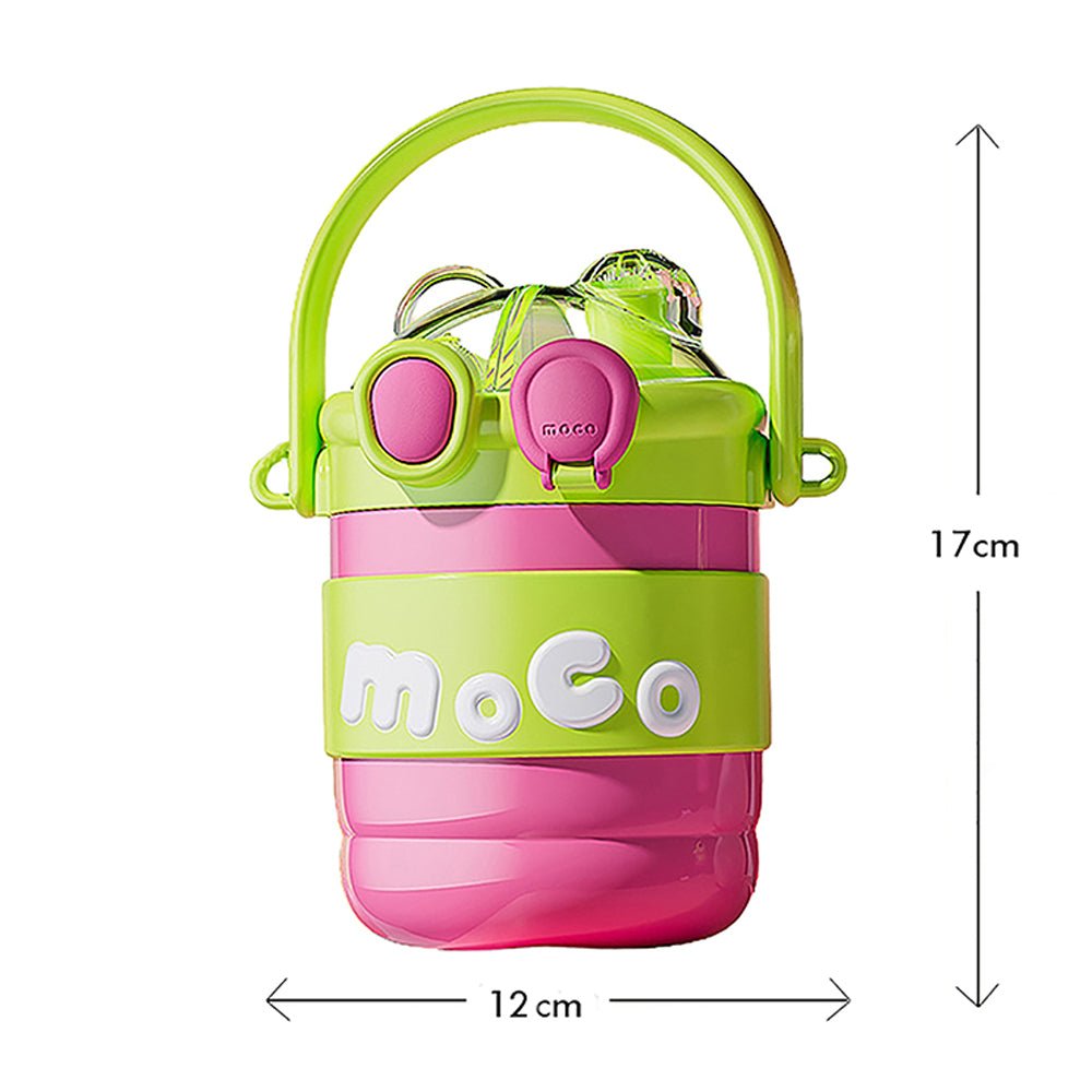 Pink & Green 2 way Lid Style Moco Kids Water, 600 ml - Little Surprise BoxPink & Green 2 way Lid Style Moco Kids Water, 600 ml