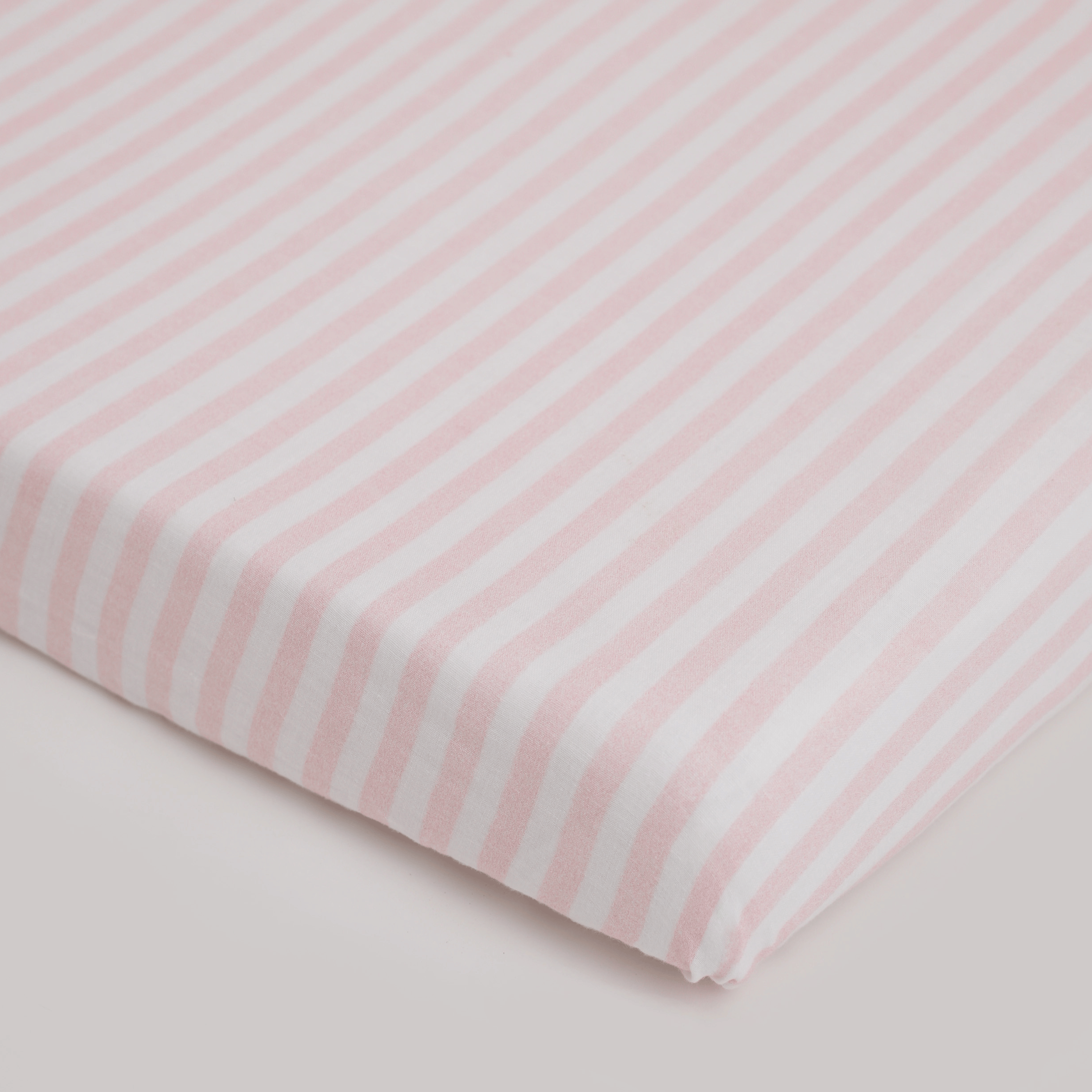 Pink & White Fitted Cot Sheet