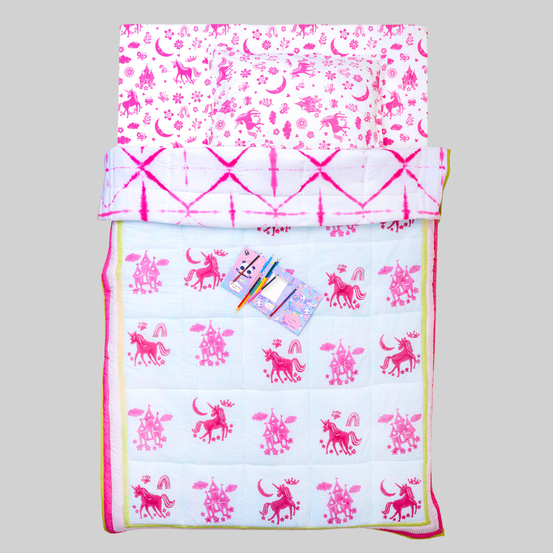 Gudgoodie Cotton Muslin Baby Quilt - Magical Unicorns
