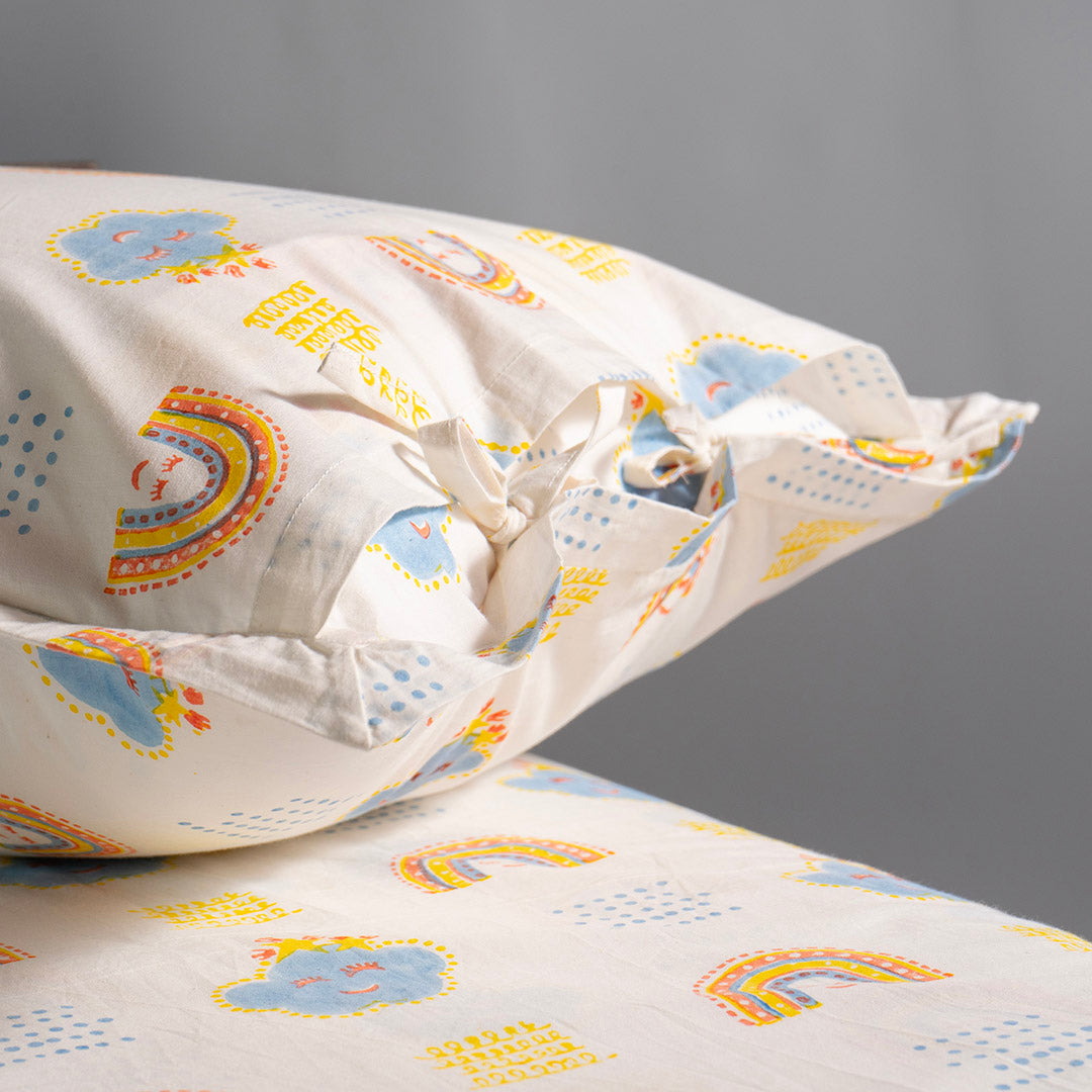 Gudgoodie Kids Flat Bedsheet Set - 100% Cotton Percale - Queen/Double Bedsheet