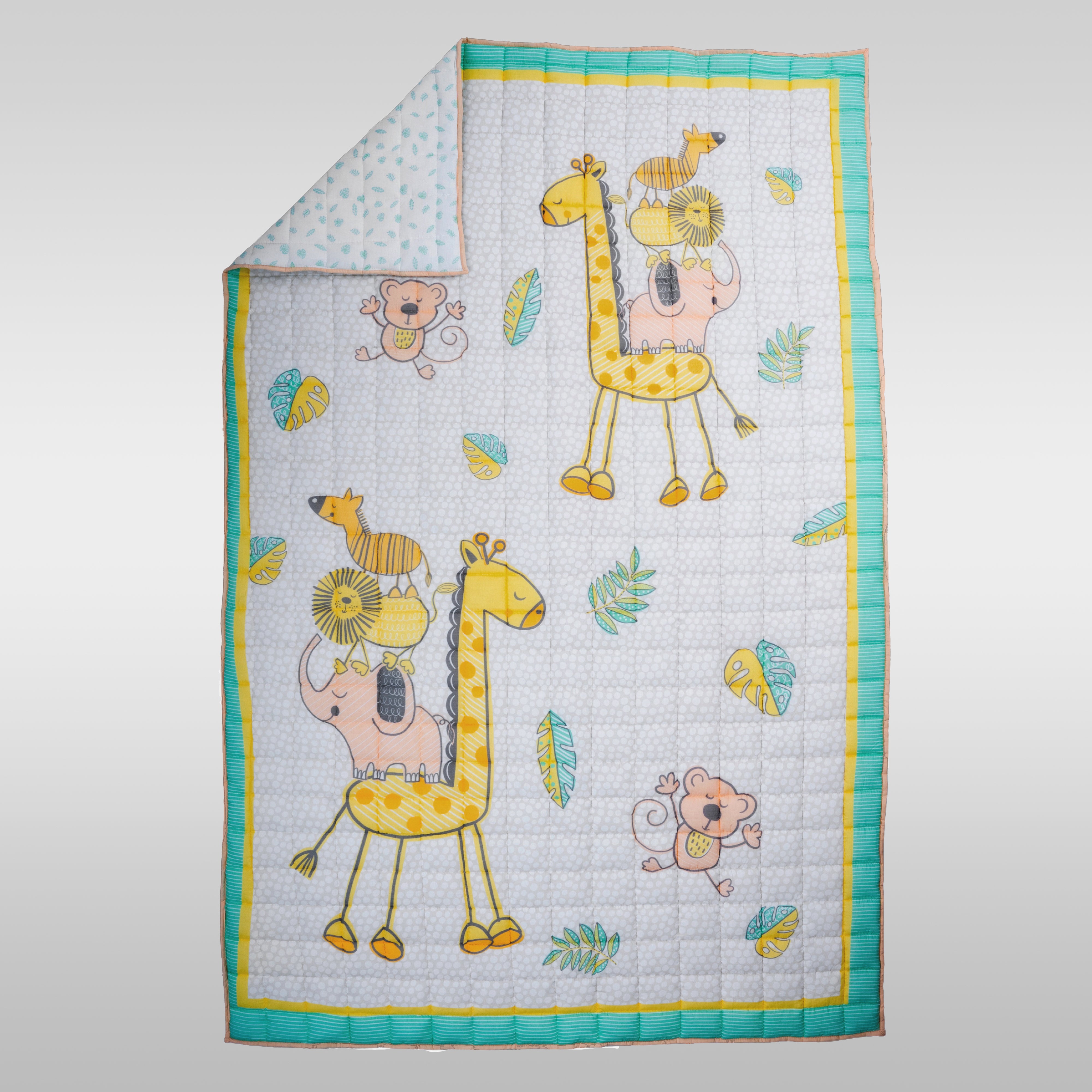 Gudgoodie Cotton Muslin Baby Quilt - Jungle Safari