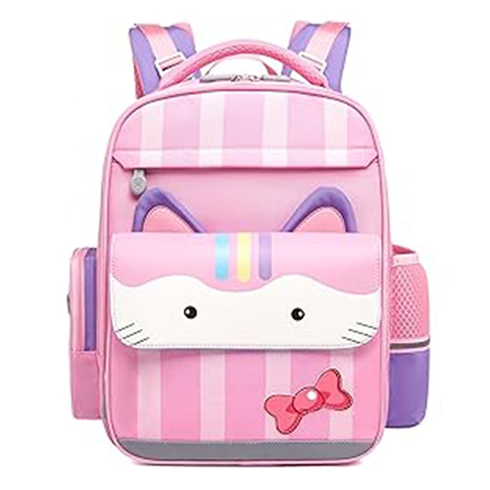 Shiny Pink Cat Lunchbag and Ergonomic School Backpack for Kids.(2 pcs set) - Little Surprise BoxShiny Pink Cat Lunchbag and Ergonomic School Backpack for Kids.(2 pcs set)