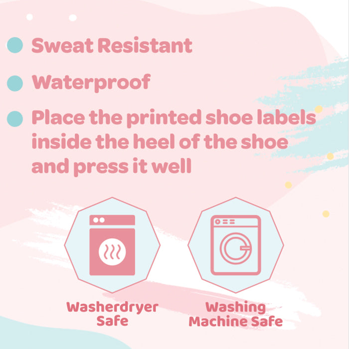 Shoe Labels Pack - Purple Confetti